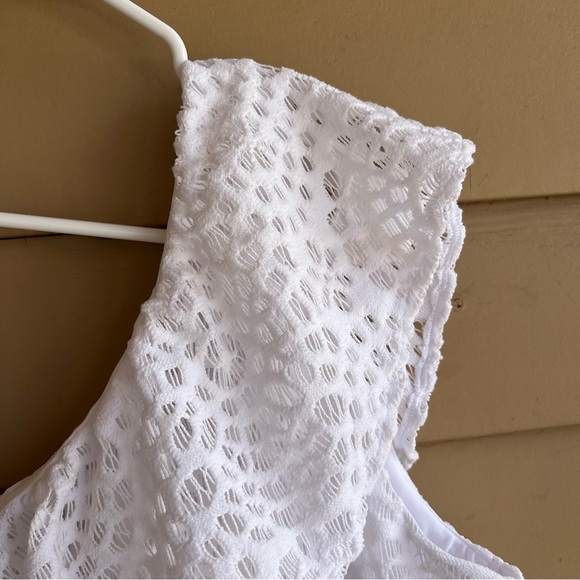 Lilly Pulitzer Matteo One Shoulder Top SZ S Sea Urchin Terry Lace - Picture 4 of 9